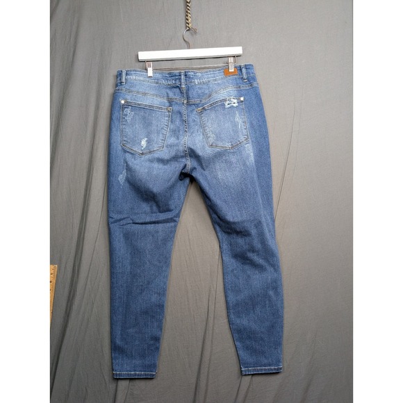 Judy Blue Jeans Skinny Fit Distressed Leopard Cheetah Print Sz 20 W - Picture 7 of 11